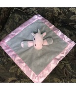 Little Journey Unicorn Security Blanket Pink Gray Girls Lovey Baby - $14.52