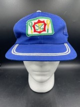 Vtg Country Club Hat Tennis Golf YoungAn Patch Hat Adjustable Blue White  - £9.99 GBP