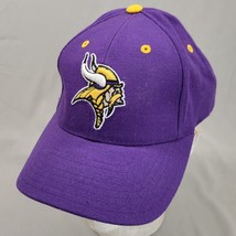 Minnesota Vikings Hat Cap Puma Snap Back Adjustable Purple Adult Plain Logo - £6.76 GBP