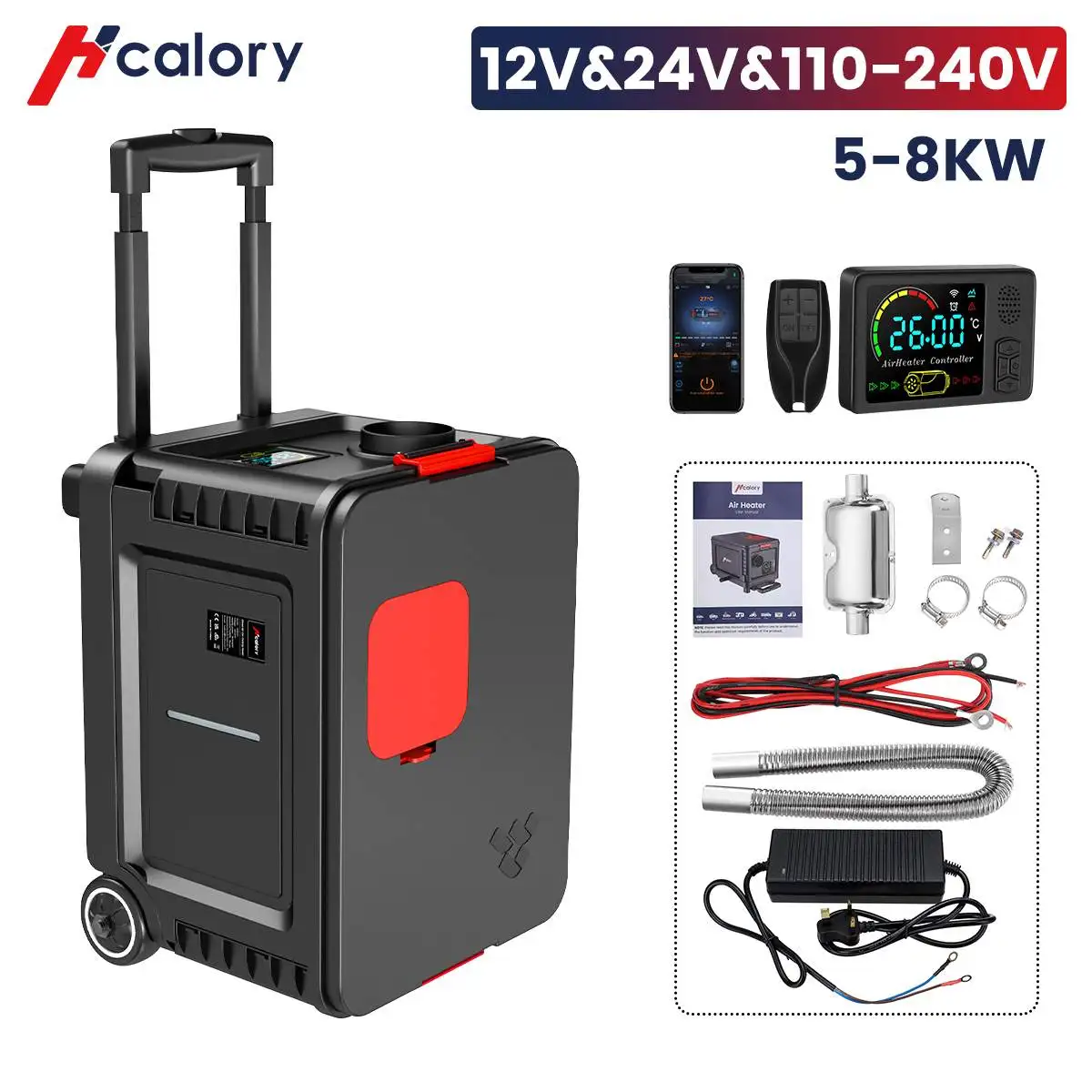 Hcalory Car Heater  All in One 5KW 12V bluetooth App Smart Remote Control Diesel - £159.90 GBP+