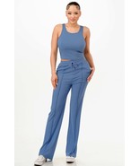 Women&#39;s Ribbed Tank Top And Pant Set - $712.78 MXN