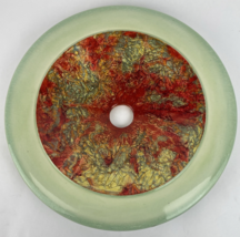 Round Tempered Glass Vessel Sink Metallic Red Gold Modern Decor Design O... - $99.00