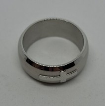 Avon Cross Wedding Band Men&#39;s Ring Beveled Edge Stainless Steel Size 10 - £20.09 GBP