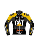 JACK MILLER CATERPILLAR THRILLER Motorcycle/Motorbike LEATHER RACE JACKET - €144,14 EUR