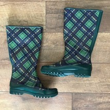 Sperry Plaid Waterproof Rubber Rain Boots sz 6 - £30.93 GBP