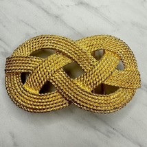 Vintage Infinity Knot Gold Tone Belt Buckle Piece - £5.41 GBP