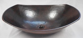 20&quot; Oval Hand Hammered Oval Roman Copper Vessel Sink - £175.81 GBP