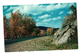 Vintage Postcard A Rock Cut Roadway Mountain Travel Landscape Road Plastichrome - £7.59 GBP