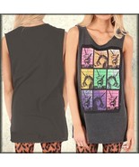 Iron Fist Mugshot Laughing Unicorn Pop Art Womens Long Tank Top Black Ra... - £15.69 GBP