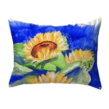 Betsy Drake Gold Rising Sunflower No Cord Pillow 16x20 - £42.71 GBP