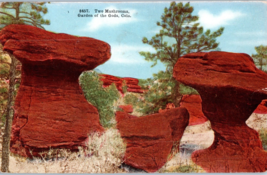 Two Mushrooms Garden of the Gods Colorado Postcard - £8.56 GBP