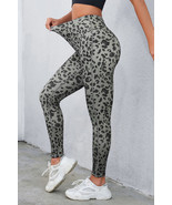 Gray Classic Leopard Print Active Leggings - $240.25 MXN