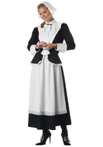 California Costumes Women&#39;s Pilgrim Woman Adult, White/Black, Large - $29.99