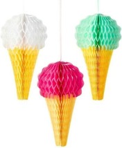 Ice Cream Cone Honeycomb Garland 7 Ft - £5.51 GBP