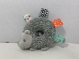 Mary Meyer Baby Taggies Heather Hedgehog gray 5&quot; small plush rattle toy - £7.87 GBP