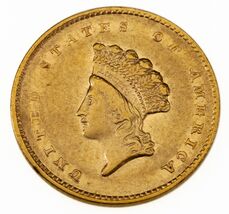 1855 Type 2 Gold Dollar Coin in XF Extra Fine Condition, Nice Early US gold - $1,617.10