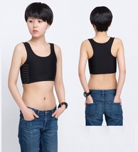 Tomboy Chest Binder Elastic Band Short Tank Top Lesbian FTM Transgender Vest - £7.34 GBP+