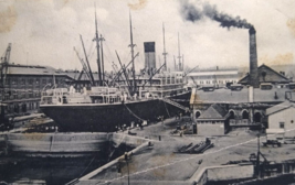 Steamer Dakota In Drydock US Navy Yard Bremerton Washington Boat Ship Postcard - £9.89 GBP