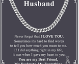 Gifts for Husband from Wife, to My Boyfriend Husband Cuban Link Chain Ne... - £27.80 GBP