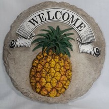 Spoontiques Stepping Stone Pineapple Welcome Banner Gray White Green Orange - £20.84 GBP
