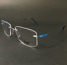 Silhouette Eyeglasses Frames 5500 BK 6660 Gray Blue Dynamic Colorwave 54... - £186.44 GBP
