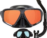 Oceanways SeeSharp Underwater HD Vision Mask &amp;Snorkel W/Max Dry Wave Gua... - $29.69