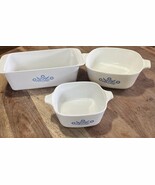 3 Piece Corning Ware Collection, Blue Cornflower Pattern See Description - $31.49 CAD