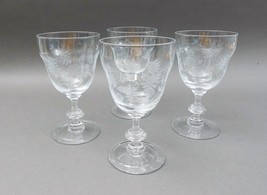 Waterford Crystal Great Room Chamomile Etched Floral Glasses Goblets Set... - $139.99