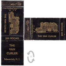 Vintage Matchbook Cover Van Curler Hotel Schenectady New York 1930s 200 rooms - £7.74 GBP