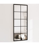  Wall Mirror Black Metal, glass 39.4x15.7 in Wall mounting - $402.77 CAD