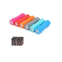 EverBrite 9-LED Flashlight 6-Pack | Impact Hand Torch | Various Colors With Cord - £35.57 GBP