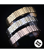 15mm H. Langley Gold/Rose Gold Stainless Steel Metal Watch Bracelet/Watc... - £18.59 GBP+