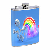 Crazy Raimbow Fart Em1 Flask 8oz Stainless Steel Hip Drinking Whiskey - £11.69 GBP