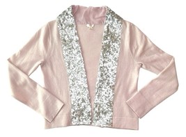 J.CREW Cardigan Small Pink 100% Washable Merino Wool Shawl Collar Sequin... - $69.30