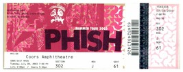 Etui Phish Pour Untorn Concert Ticket Stub Juillet 8 2003 Chula Vista - $51.41