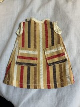 Vintage Barbie Stripped Dress With Pockets And Shoulder Snaps - £5.92 GBP