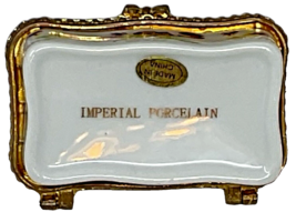 Imperial Porcelain Floral Gold Trim Trinket Box Psalm 100:2 SERVE THE LORD.... image 13