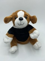 Nut-I-grees Beagle Hound Dog Hand Puppet 9” Plush Black Brown White - $12.19
