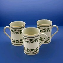 Set of 3 Konitz Germany Holly Holiday Home For The Holidays Porcelain Mu... - $532.15 MXN