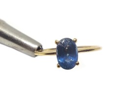 18K Blau Saphir Ring Natürlicher Zierliche Minimalist Gold Sapphirering - £185.69 GBP