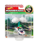 Hot Wheels Die-Cast Mario Kart Luigi in P-Wing Kart with Cloud Glider - $21.50 CAD