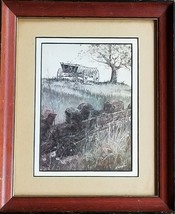 The Wood Shed ~ 9.25&quot; x 11.25&quot; Wooden Framed ~ NAPPI ~ Matted Rustic Print - £17.60 GBP