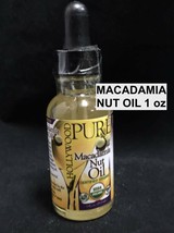 Hollywood Pure Usda Certified Organic Macadamia Nut Oil 1oz 29.5ml - £4.45 GBP