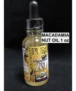 HOLLYWOOD PURE  USDA CERTIFIED ORGANIC MACADAMIA NUT OIL 1oz 29.5ml - $7.78 CAD