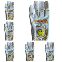 NEW JUNIOR ALL WEATHER GOLF GLOVE. SIZE MEDIUM. YELLOW HAPPY BALL MARKER. - $9.30