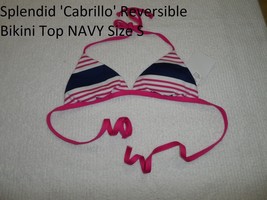 Splendid &#39;Cabrillo&#39; Reversible Bikini Top NAVY Size S - £9.05 GBP