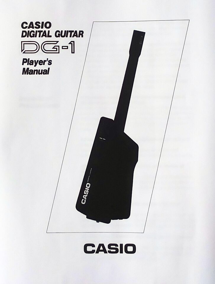 Casio DG-1 Digital Guitar Synthesizer Guitar Owner&#39;s / Operating Manual ... - $19.74