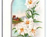Easter Greetings Star Of David Flowers Embossed Unused DB Postcard  H27 - £3.07 GBP