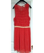 POSTMARK 9-HI5 STCL Anthropologie Coral Polka Dot Sleeveless Knit Dress ... - $26.05 CAD