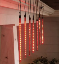 Haunted Living 7 ct LED Red Dripping String Lights Halloween 9 Ft (2 Set... - £29.80 GBP